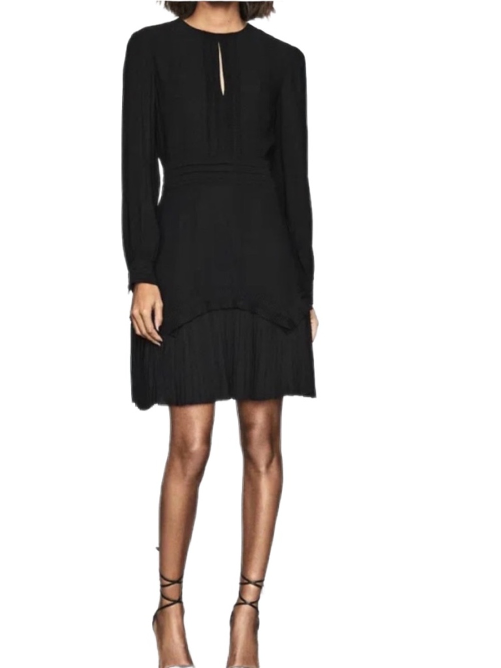 NWOT Reiss Roxy Long Sleeved Black Dress, Sz 6